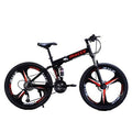 26 inch Folding Mountain Bike with Disc Brake, Lightweight Steel Frame, Black R1418