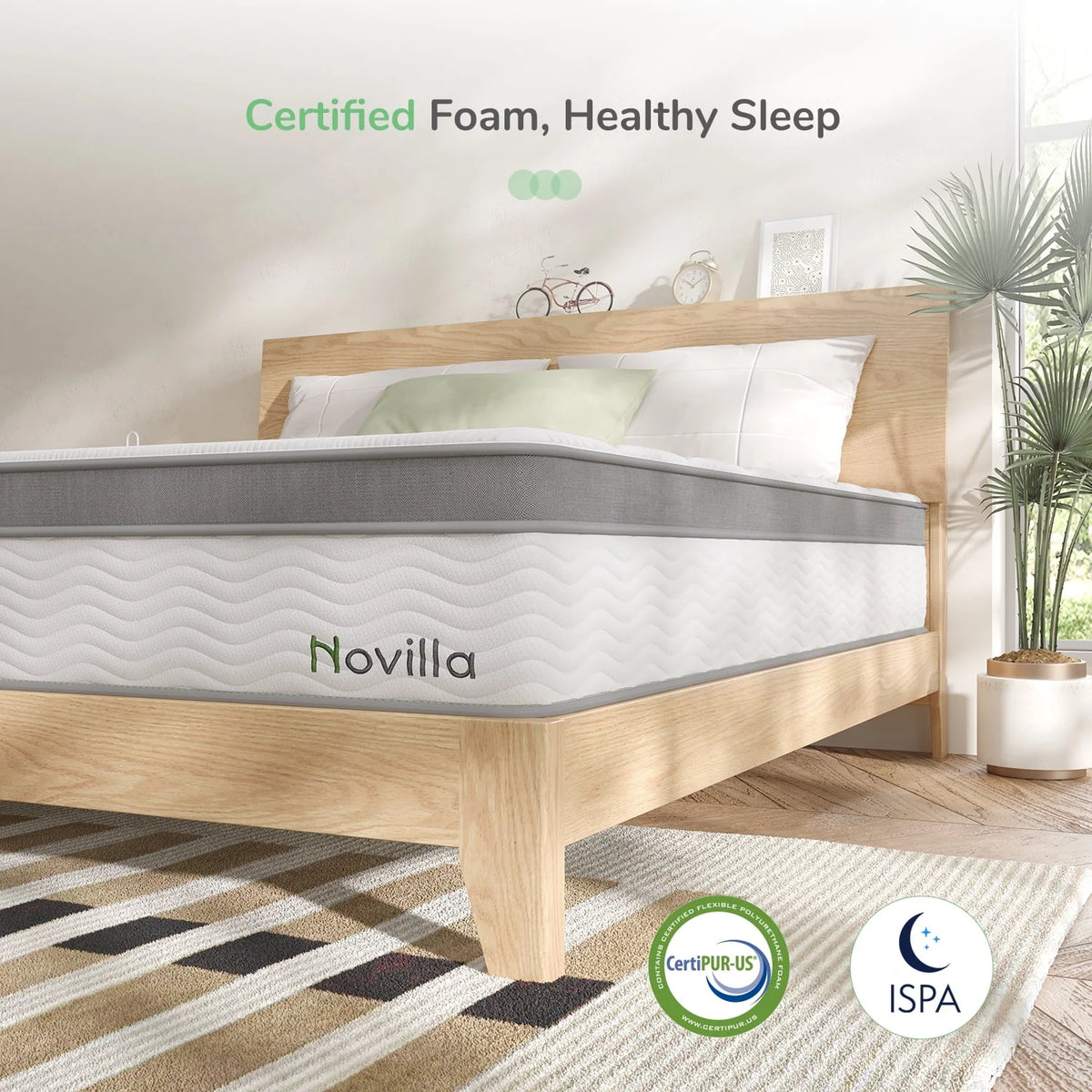 10 Memory Foam Pocket Spring Hybrid Mattress X726525