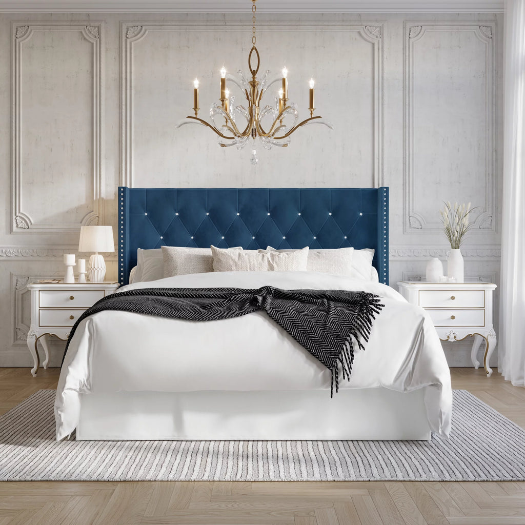 Black Velvet Upholstered Bed Z302