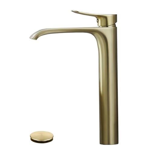 Brushed Nickel Single Handle Waterfall Vessel Sink Faucet T2804