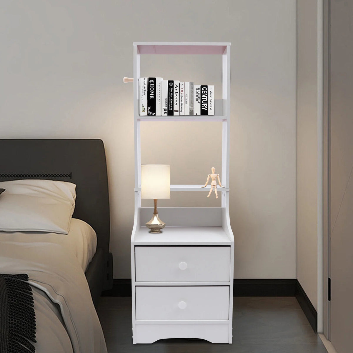 2 Drawer White Dresser Nightstand N829399