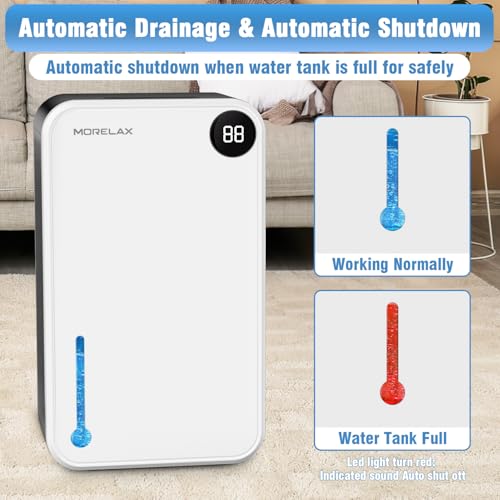 25 OZ Small Quiet Dehumidifier with Auto Shut Off, White L273