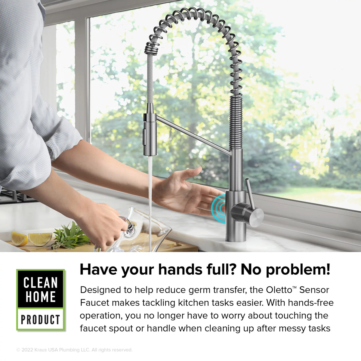 Touchless Sensor Pull-Down Single Handle Kitchen Faucet B8516