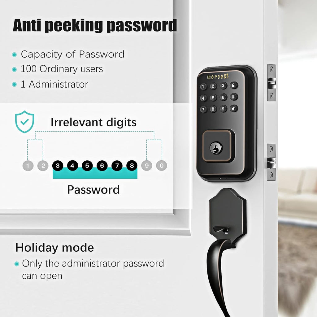 Keypad Deadbolt Door Lock with Handle P963