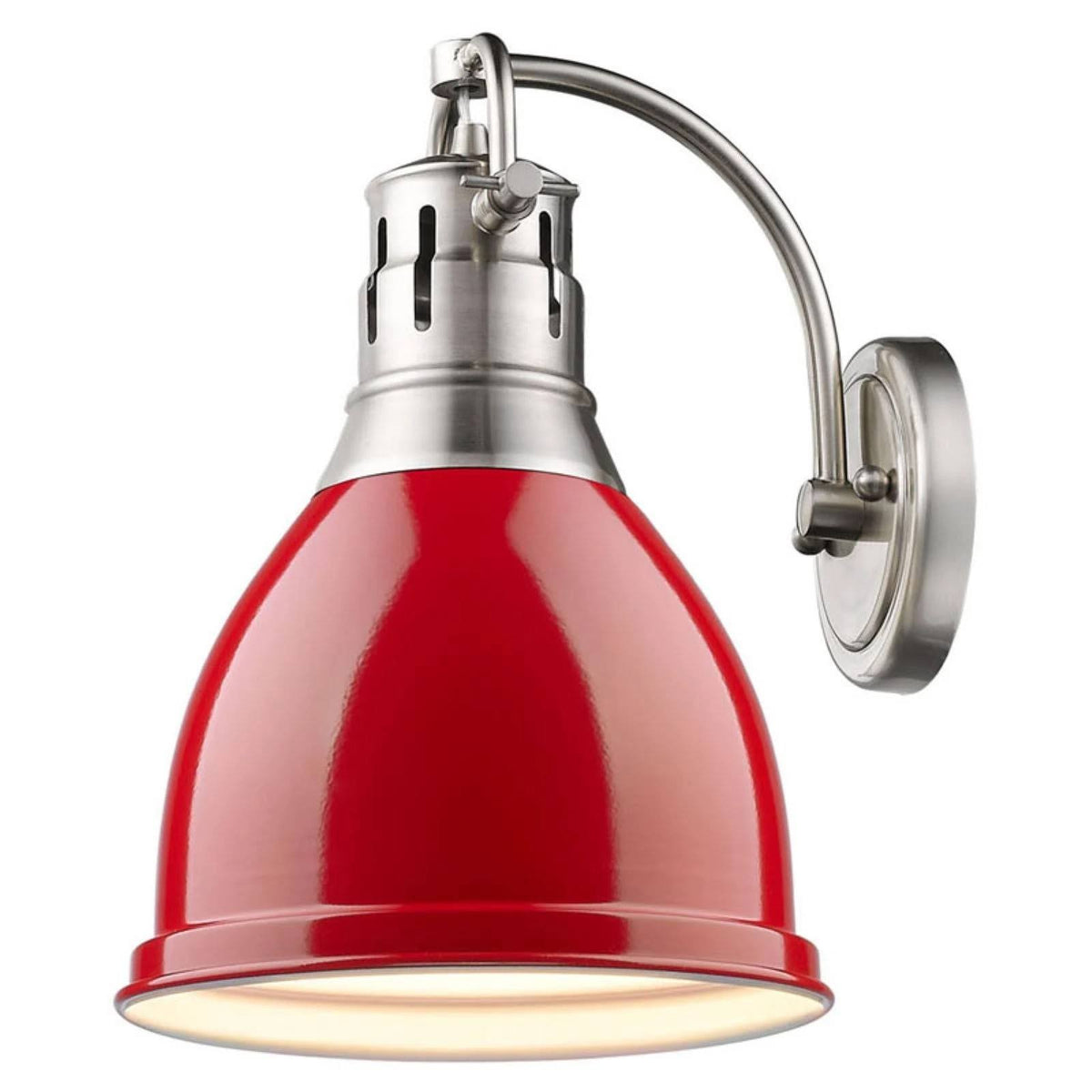 Pewter / Red 1 Light Wall Sconce H398804