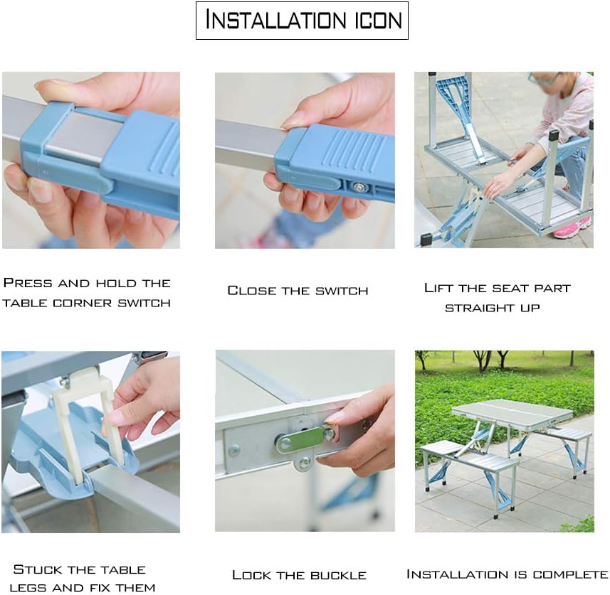 Aluminum Alloy Folding Picnic Table with 4 Seats O926