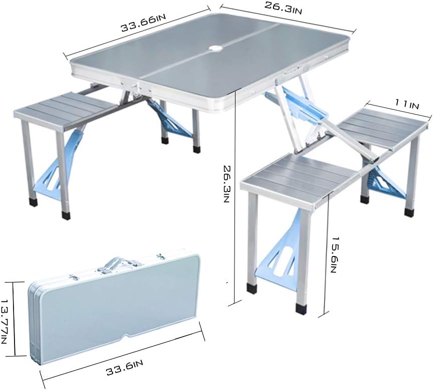 Aluminum Alloy Folding Picnic Table with 4 Seats O926