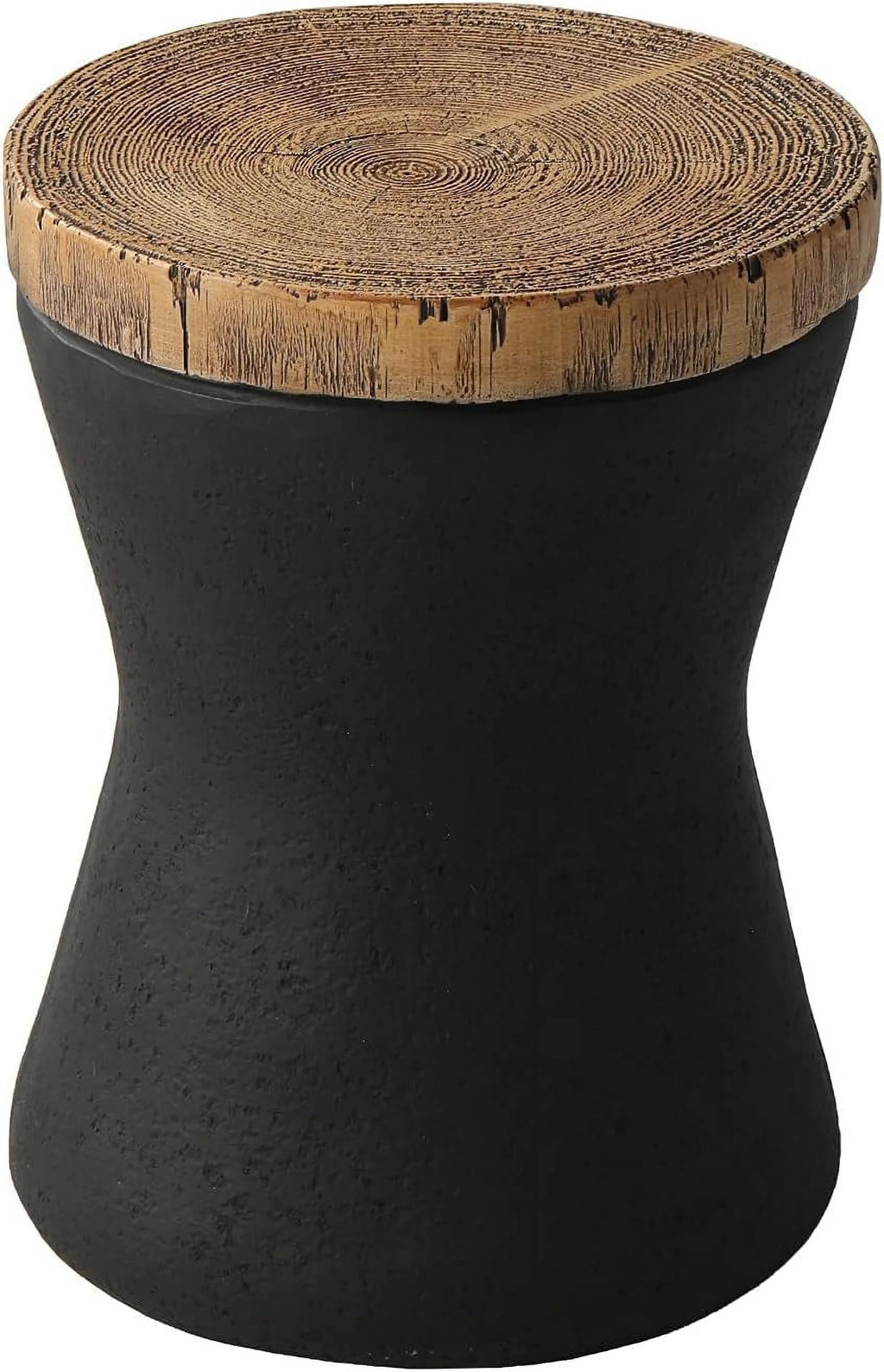 11" Hourglass Shaped Concrete Outdoor Accent Table N563924