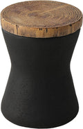 11" Hourglass Shaped Concrete Outdoor Accent Table N563924