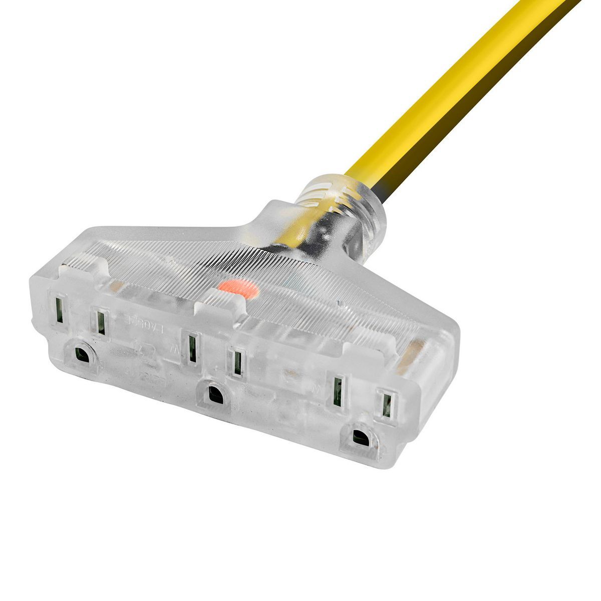 100 ft. 12/3 Gauge Multiple Outlet Extension Cord with Indicator Light, Yellow, Black H530