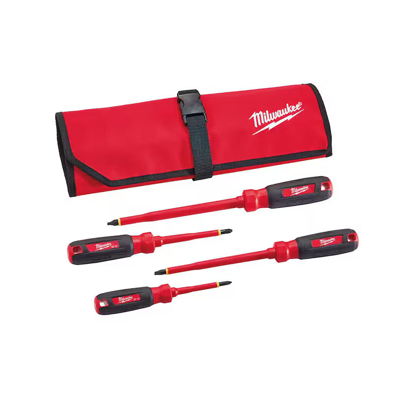 Insulated Screwdriver Set and Pouch (4-Piece) E8615