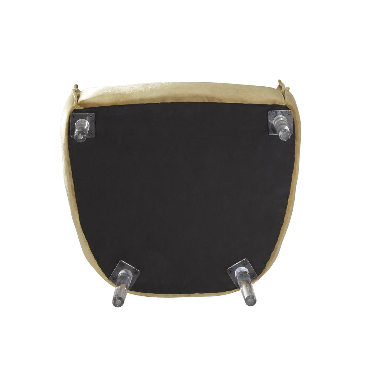 Velvet Accent Barrel Chair with Clear Legs V14272