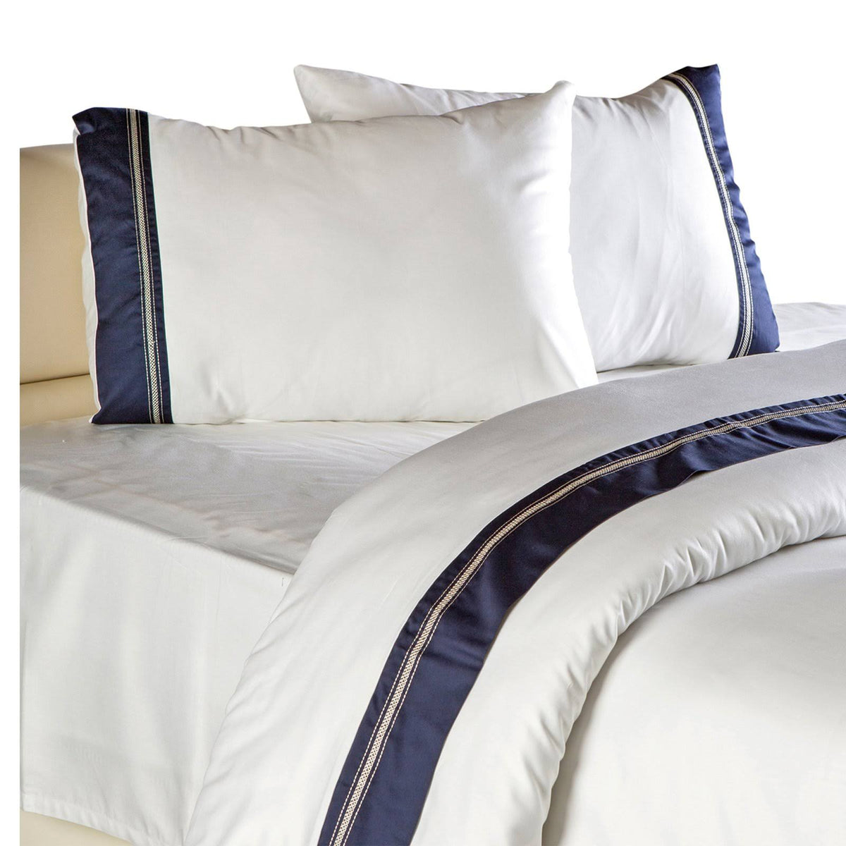 Queen 3 Pieces Turkish Cotton Sateen Duvet Cover Set L474