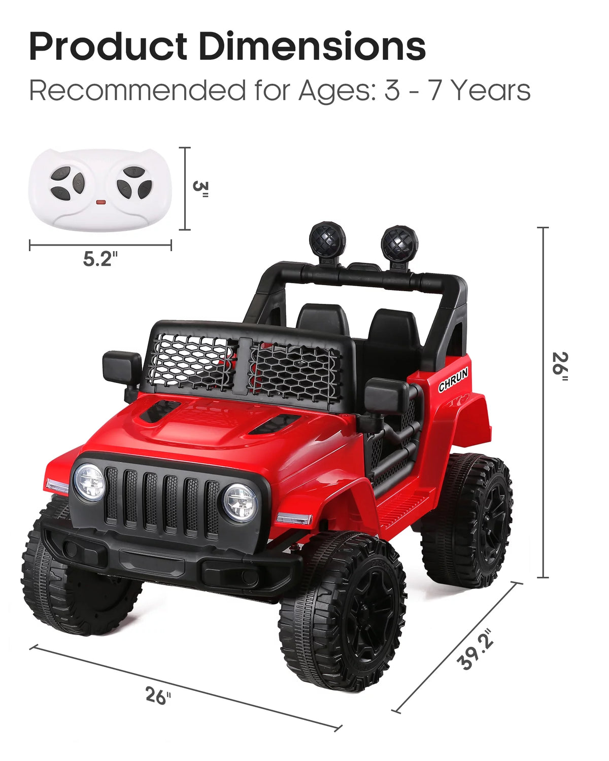 12V Kids Ride on Truck Car with Remote Control V34612