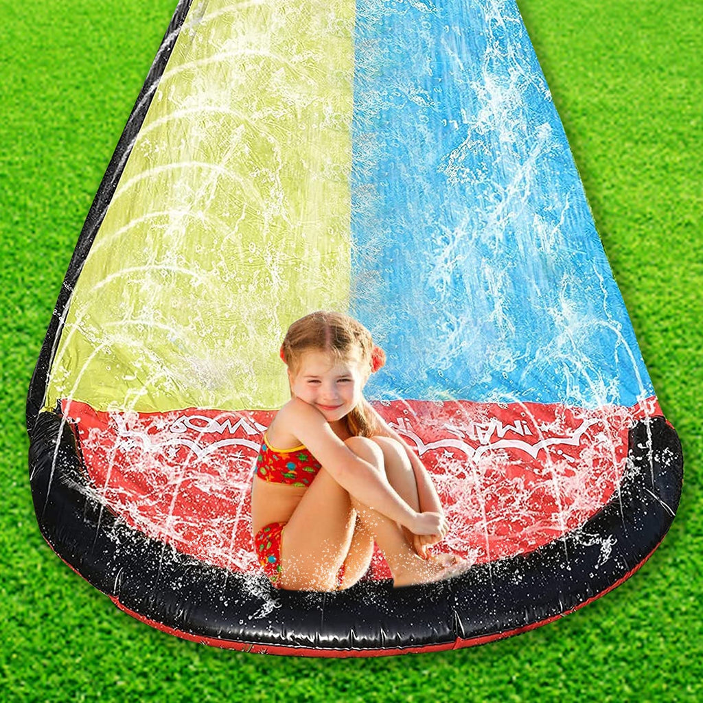 15.5ft Inflatable Lawn Slide with Crash Pad Q149888