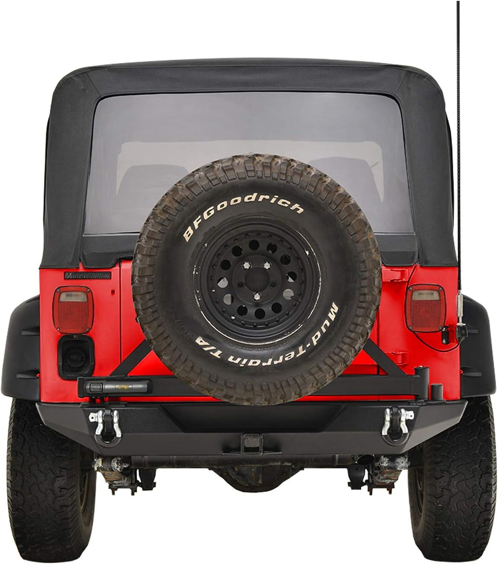 Black Rear Bumper with Tire Carrier D282886