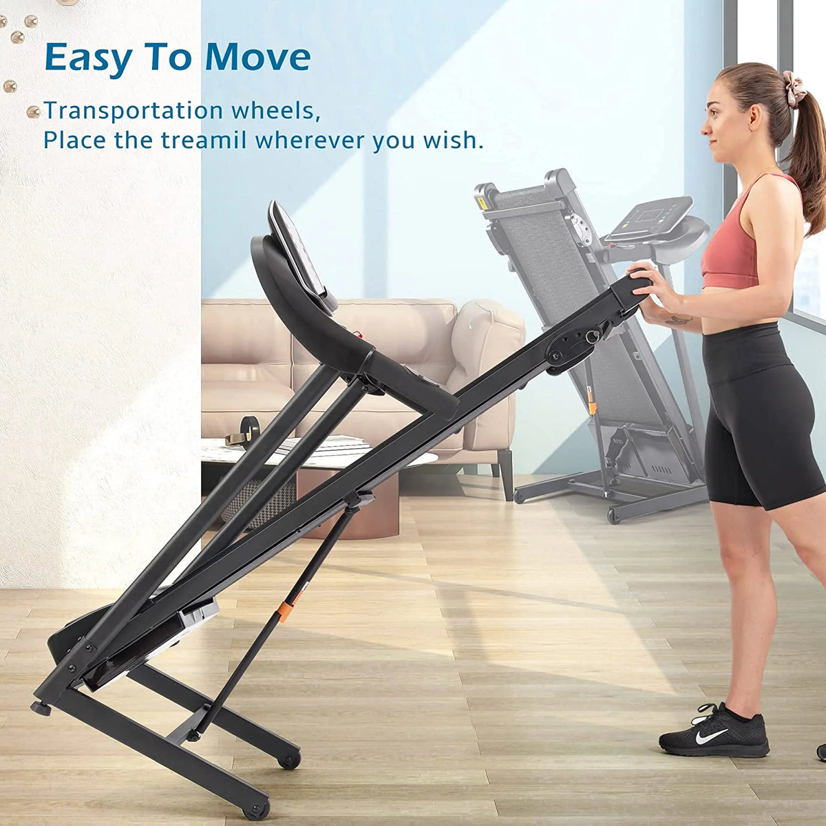 3.5HP Foldable Electric Treadmill with Incline D8553