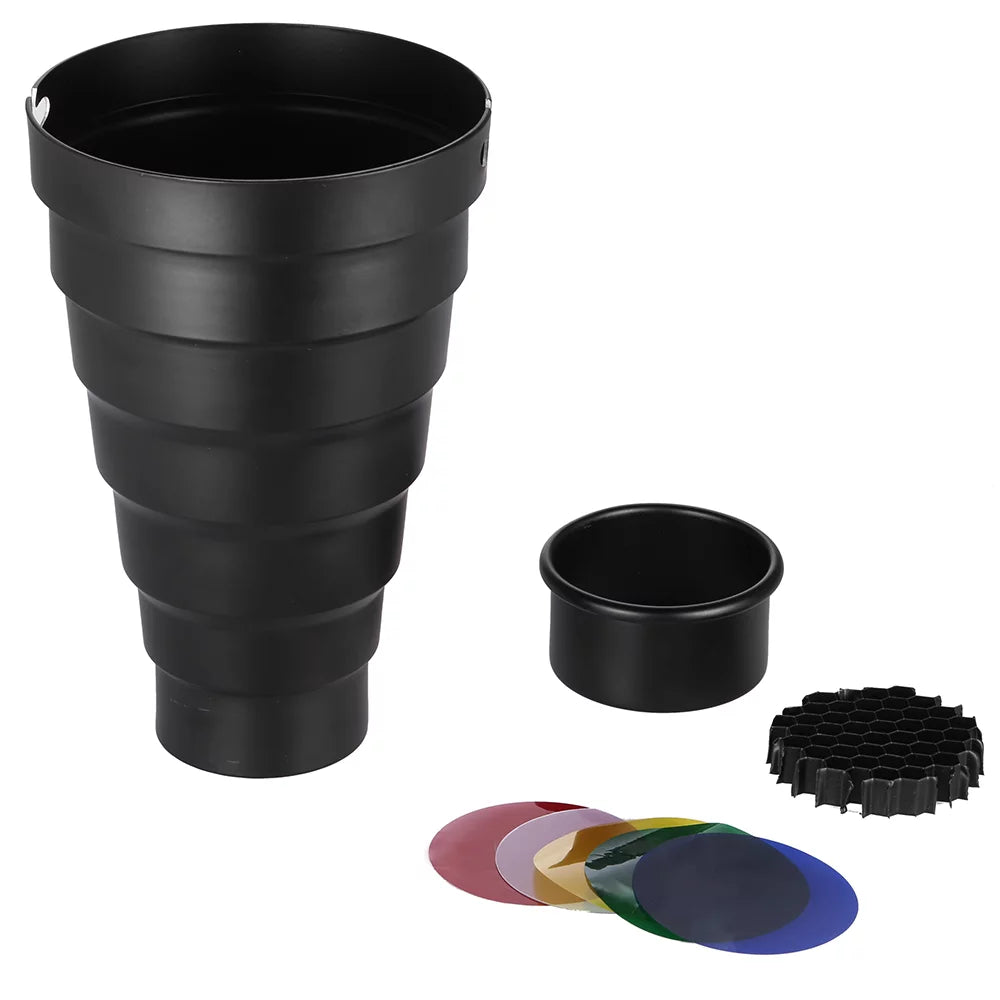 Snoot with Honeycomb Grid 5pcs Color Filter Kit G926