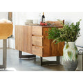 Bent Wood Server with Iron Base in Brown I31969