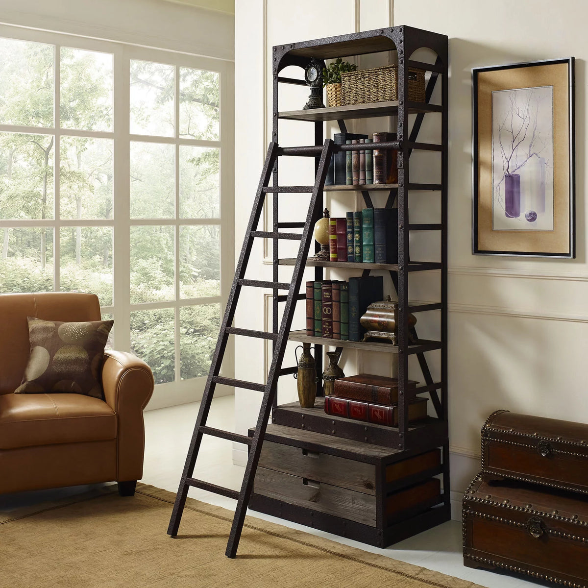 Wood Metal Stand O64696