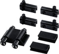 Stainless Steel Glass Door Pivot Hinge Double Head Magnetic Catch Closures ABS Black with Clamp Set for 5-6mm Glass Door X485