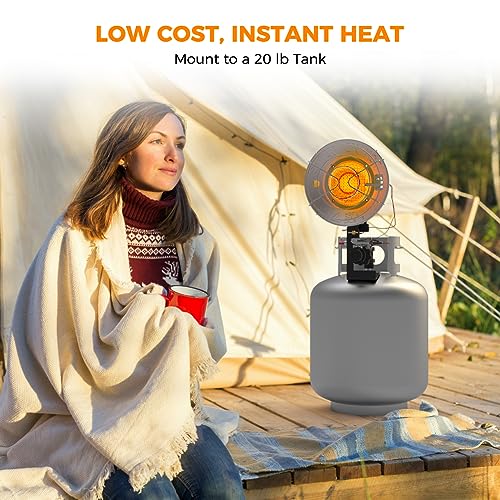 Propane Tank Top Heater Double Burner Steel 30,000 BTU S20143