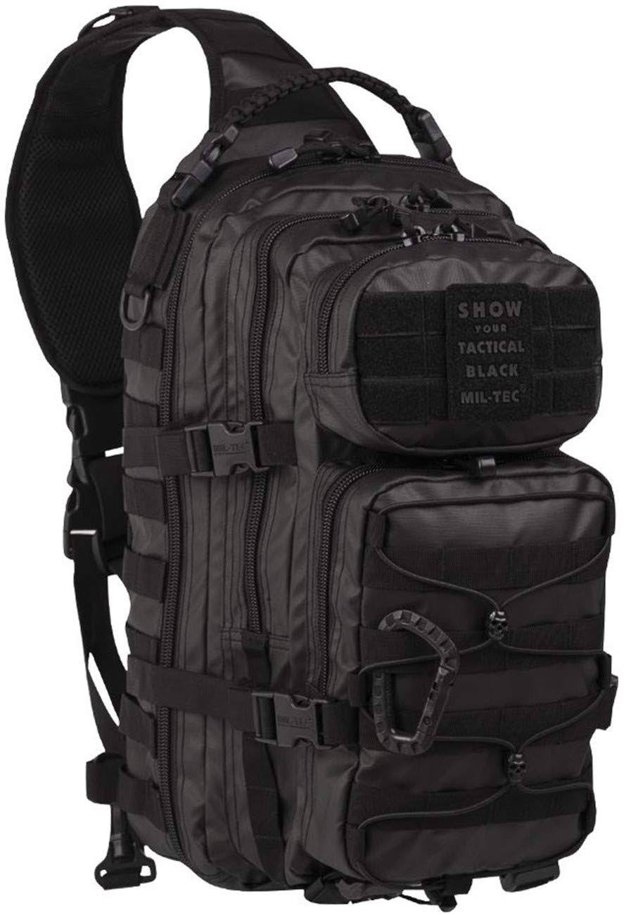Large Tactical Black One Strap Assault Pack B61564