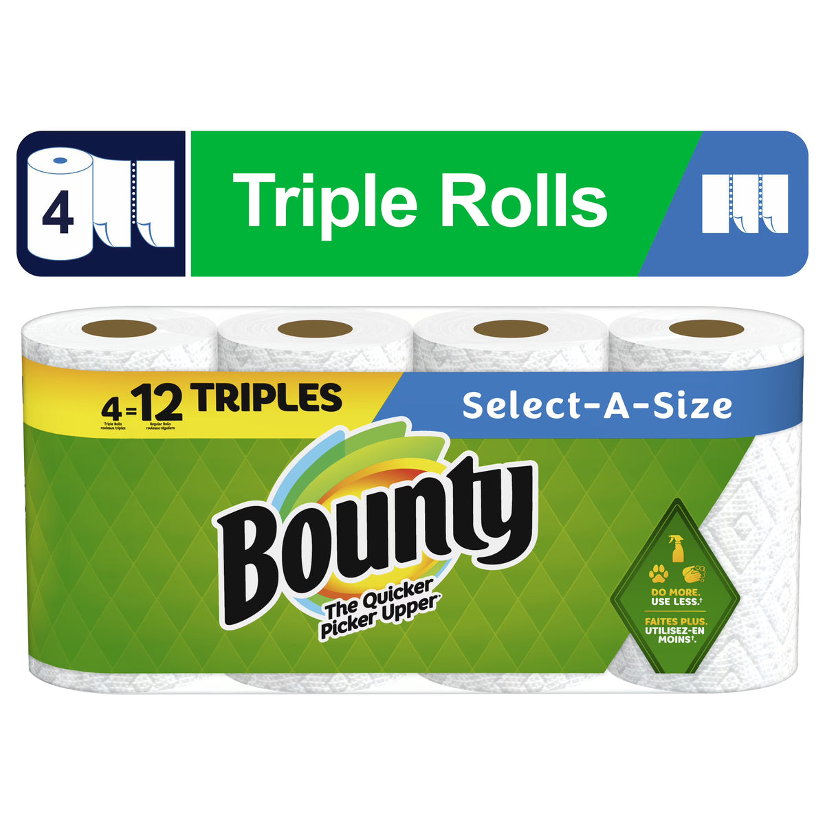 4 Triple Rolls White Paper Towels T95752