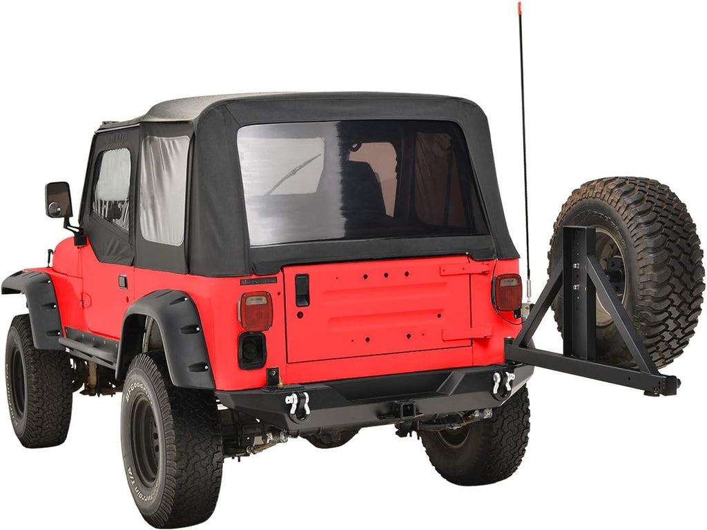 Black Rear Bumper with Tire Carrier D282886
