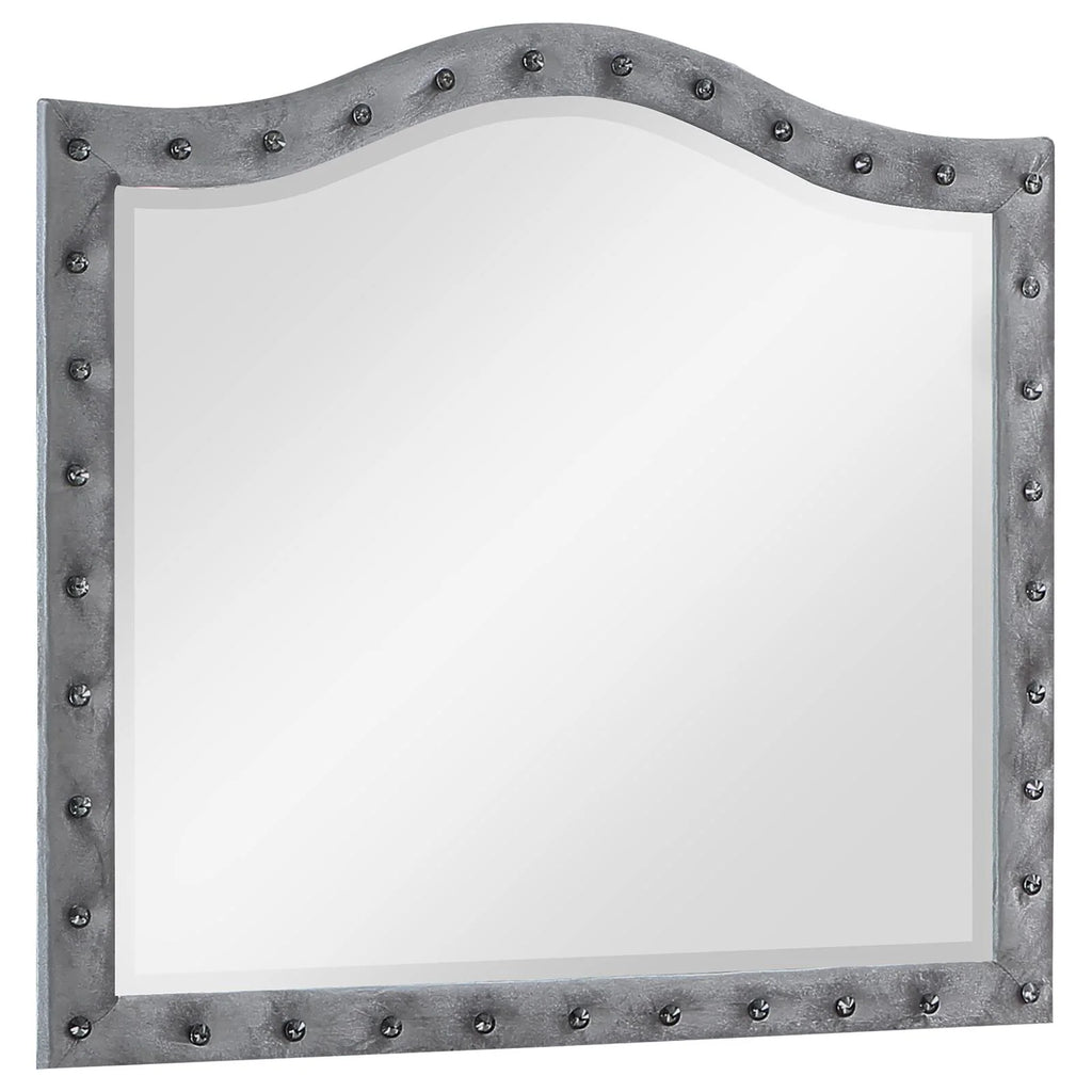 Grey Upholstered Tufted Bedroom Set I720