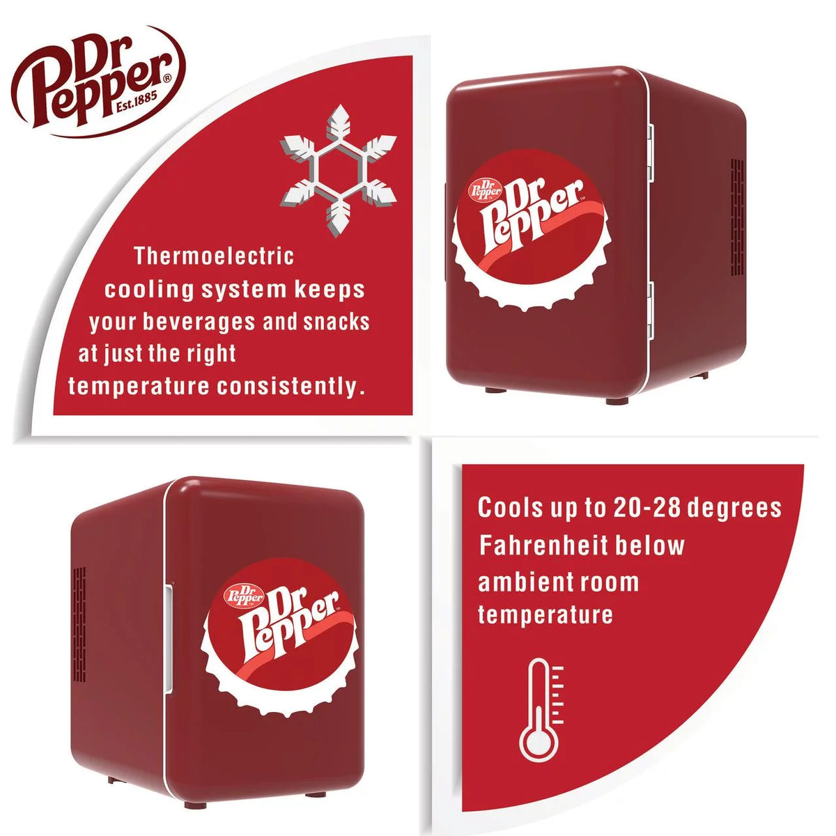 6 Can Mini Retro Beverage Can Refrigerator M709
