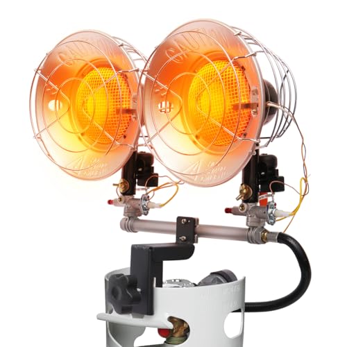 Propane Tank Top Heater Double Burner Steel 30,000 BTU S20143