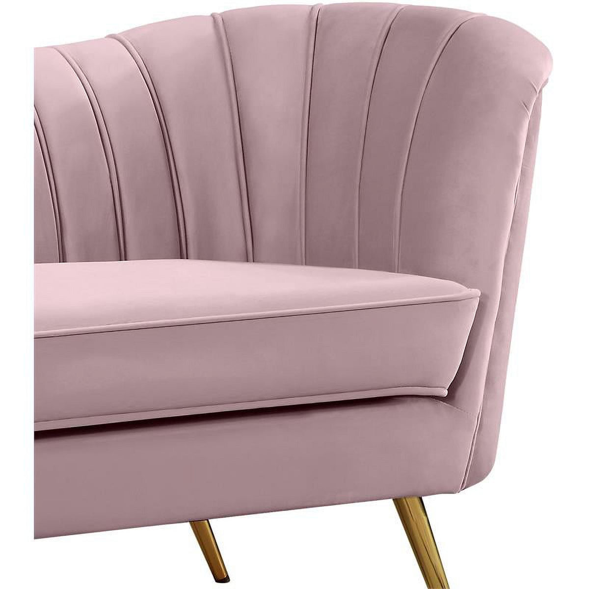 3-Piece Set with Accent Chair Loveseat and Sofa in Pink and Gold D781