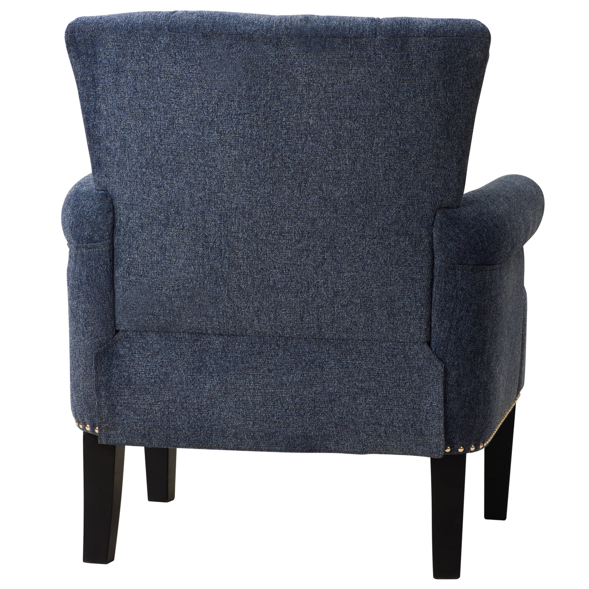 Navy Blue Tufted Polyester Armchair F399