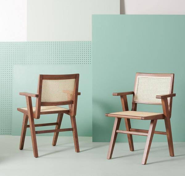 Natural Cane Arm Chair (Set of 2) T59856