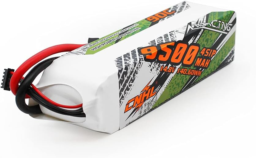 9500MAH 14.8V 4S 90C LIPO Battery with 8mm Bullet Plug U2429