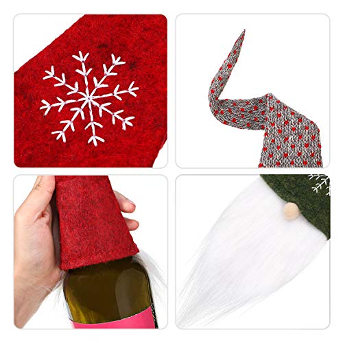 9 Pieces Christmas Wine Bottle Topper Cover T7308