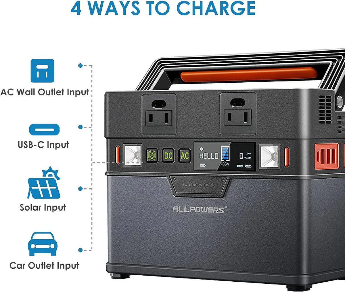 288Wh Portable Power Station with 300 Watt AC Outlets F142