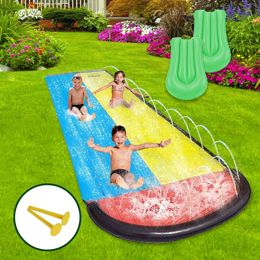 15.5ft Inflatable Lawn Slide with Crash Pad Q149888
