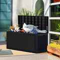 100 Gallon Rattan and Resin Outdoor Storage Box N17514