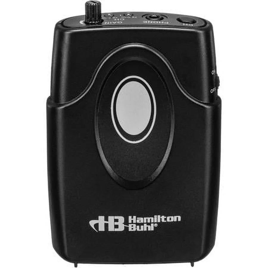 Assistive Listening Dual Frequency System with Transmitter, 6x Receiver, 6x Earbuds, Carrying Case B979690