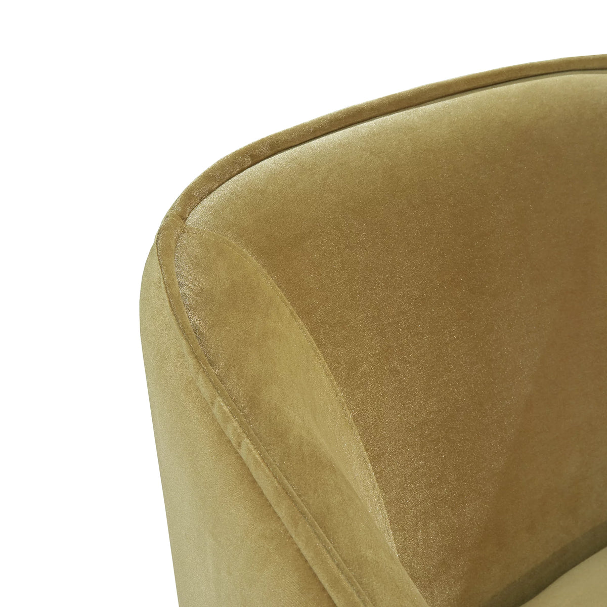 Velvet Accent Barrel Chair with Clear Legs V14272