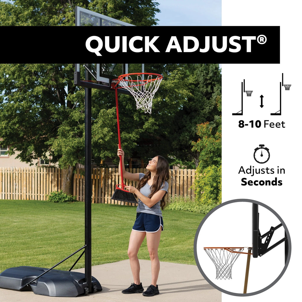 Adjustable Inground Basketball Hoop 44 inch Polycarbonate P373
