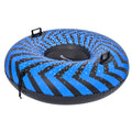 Blue and Black Inflatable Ride-On Pool Float W9478