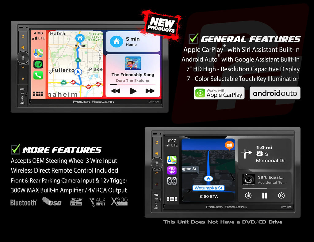 Car Stereo Combo with 6.5 Speakers and 7 HD Touchscreen F39436