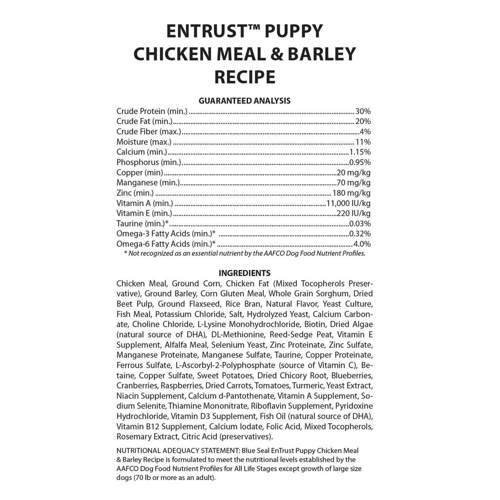 Puppy Chicken Meal & Barley Recipe S816