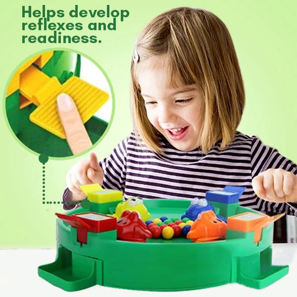 Green Clay Hungry Frogs Desktop Game F598