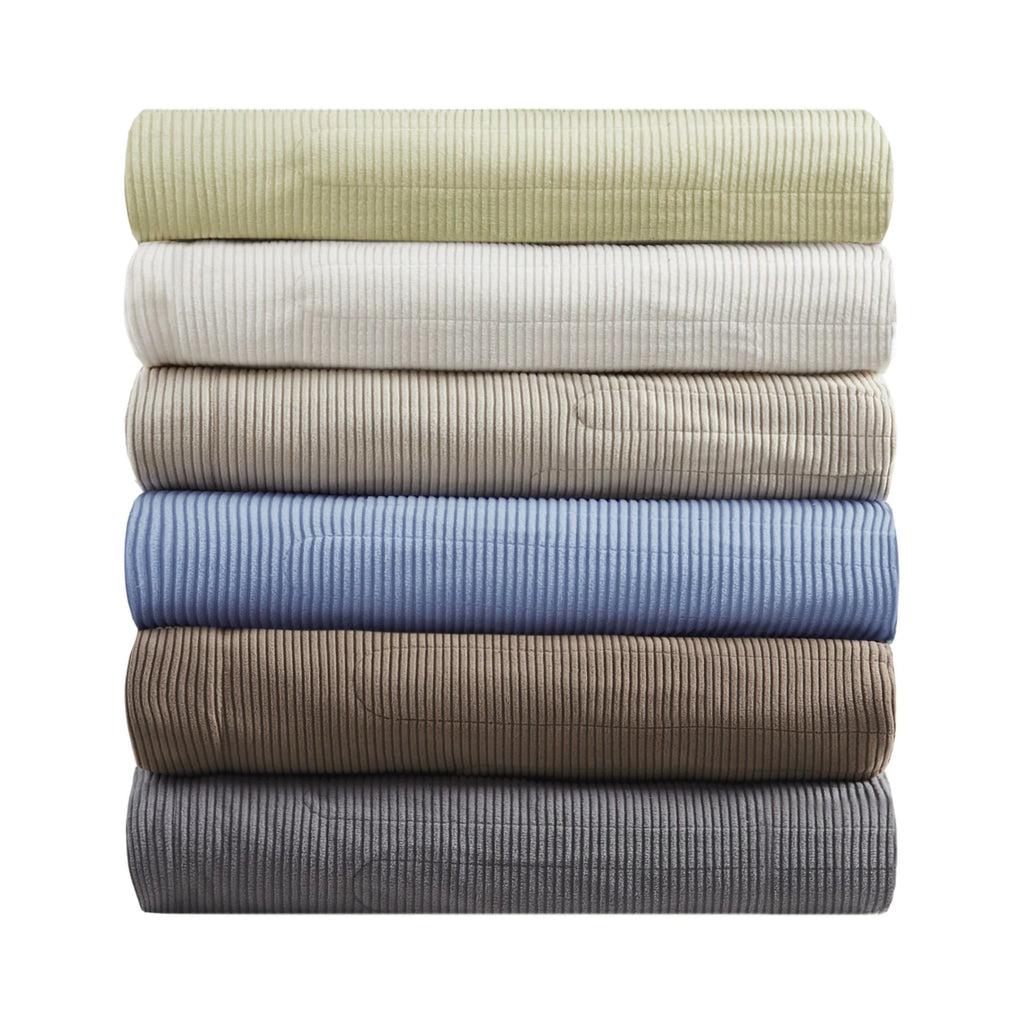 Queen Grey Microfleece Electric Heated Blanket W52789