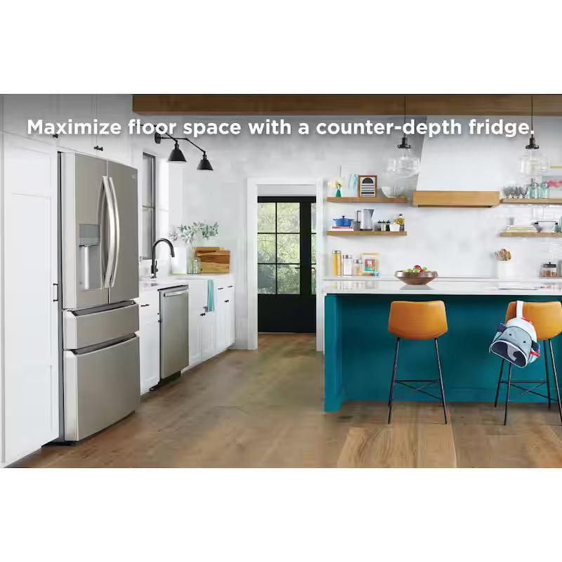 21.4 cu. ft. 4-Door French Door Counter Depth Refrigerator in Stainless Steel F19930