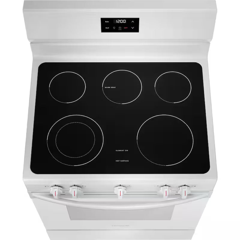 White 5 Element Freestanding Electric Range M221